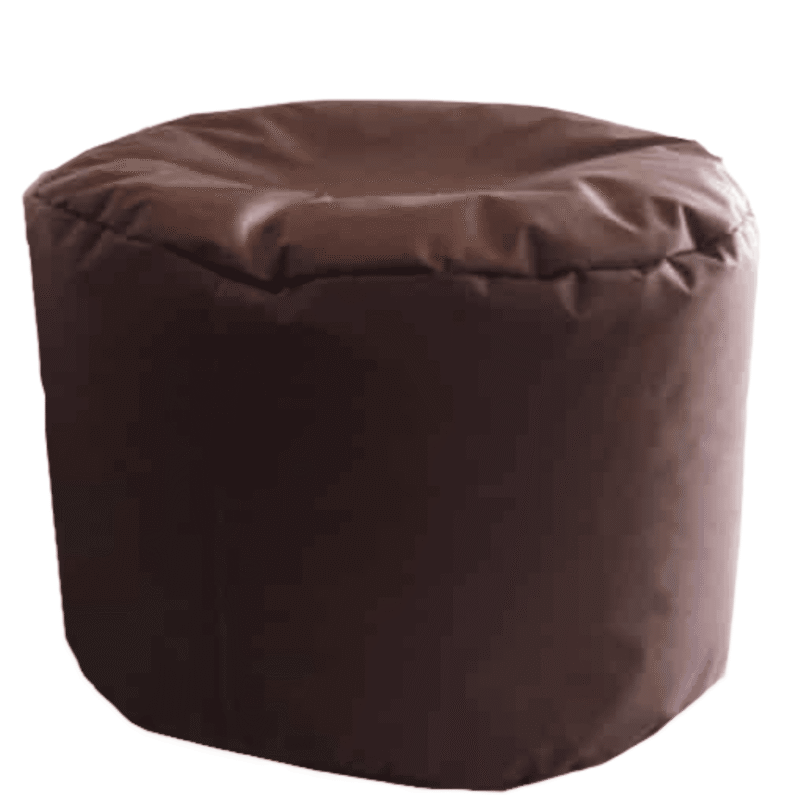 Poef rond Choco bruin -30 x 50 cm Kussenwereld