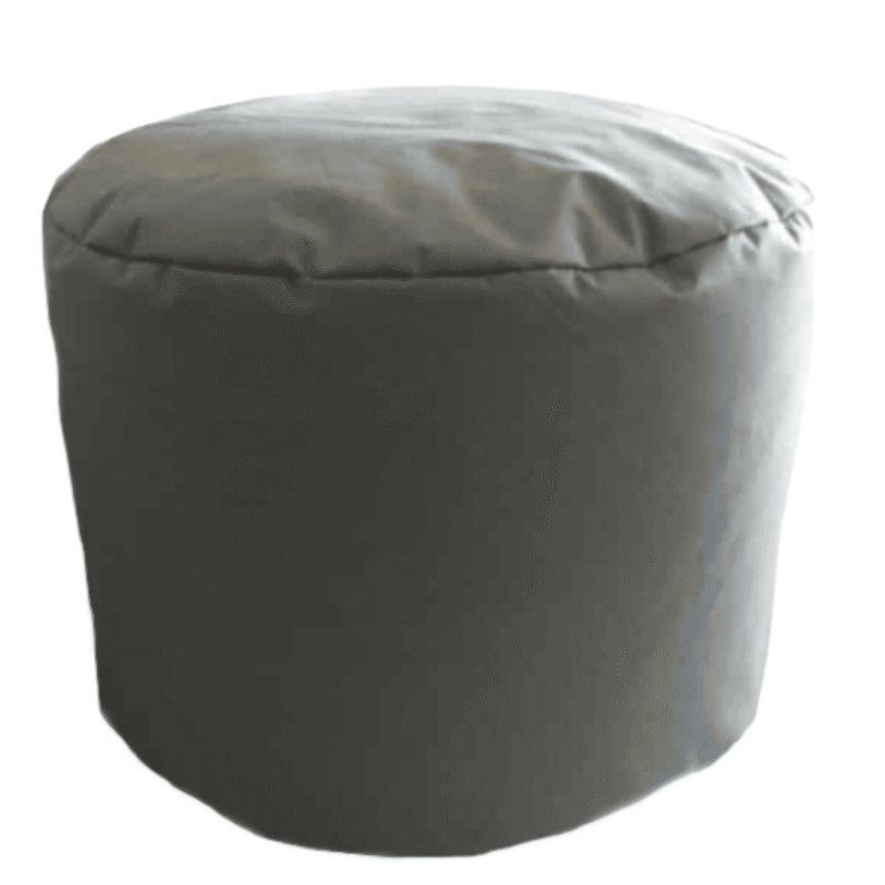 Poef rond licht grijs 30 x 50 cm Kussenwereld
