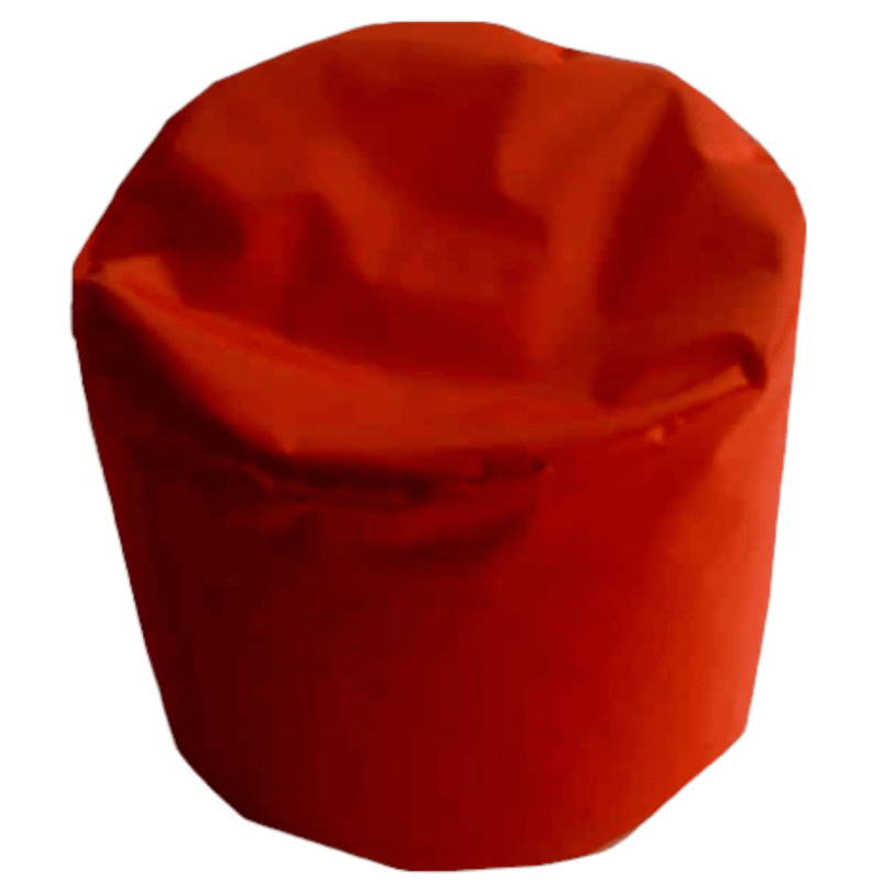 poef rond oranje 30 x 50 cm Kussenwereld