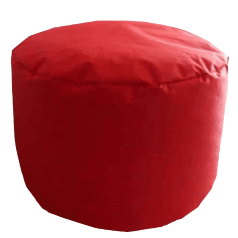 Poef rond rood 30 x 50 cm Kussenwereld