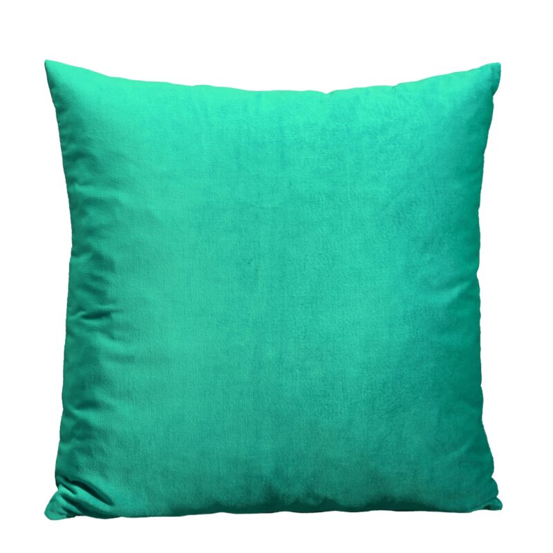Velours kussen 50 x 50 cm deep turquoise Kussenwereld Velours kussens deep turquoise