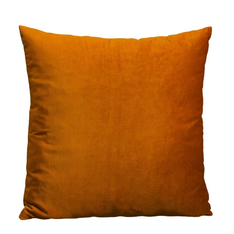 Velours sierkussen warm orange